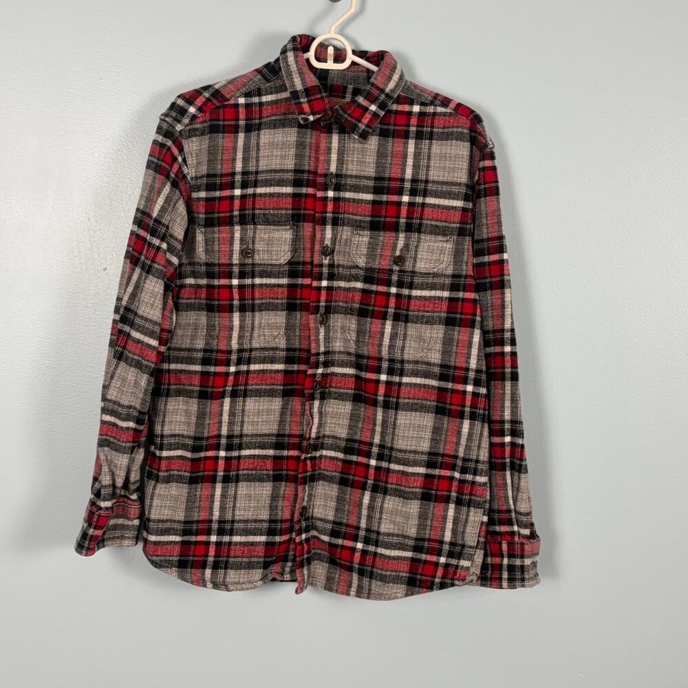 Cabincore Thick Red Head brand Flannel Shirt Mens sz Med Gorpcore workshirt